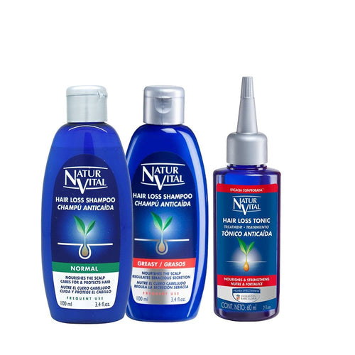 NaturVital Hair Loss Treatment Set (100ml Hair Shampoo + 60ml Hair Tonic)