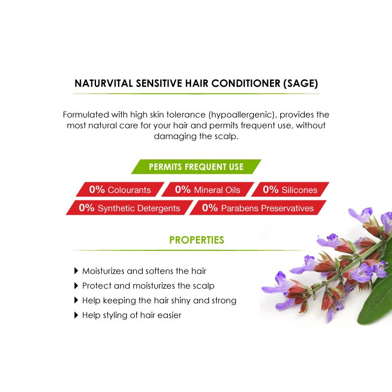 [Bundle] NaturVital Sensitive Hair Shampoo Set (300ml Oily Hair Shampoo + Conditioner w/ 60ml Hair Tonic)