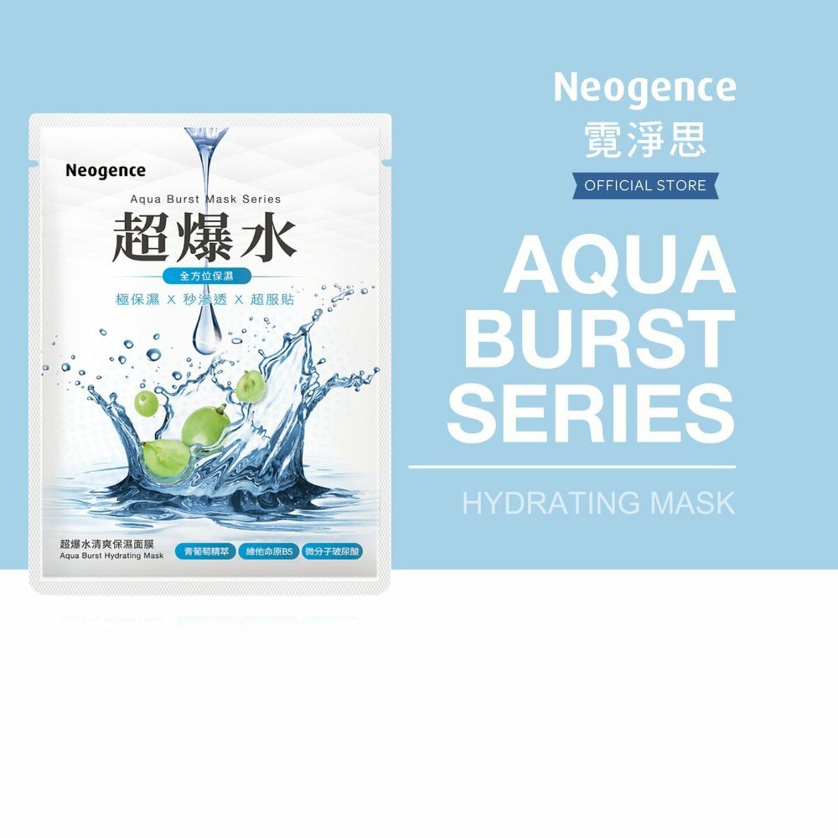 Neogence Aqua Burst Hydrating Mask 5pc