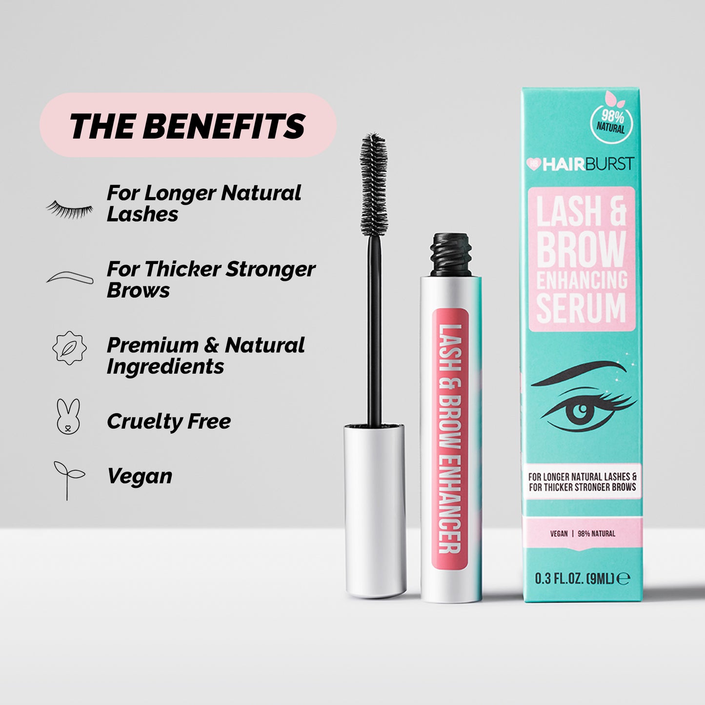 Hairburst Lash & Brow Enhancing Serum 9ml (exp: april 2024)