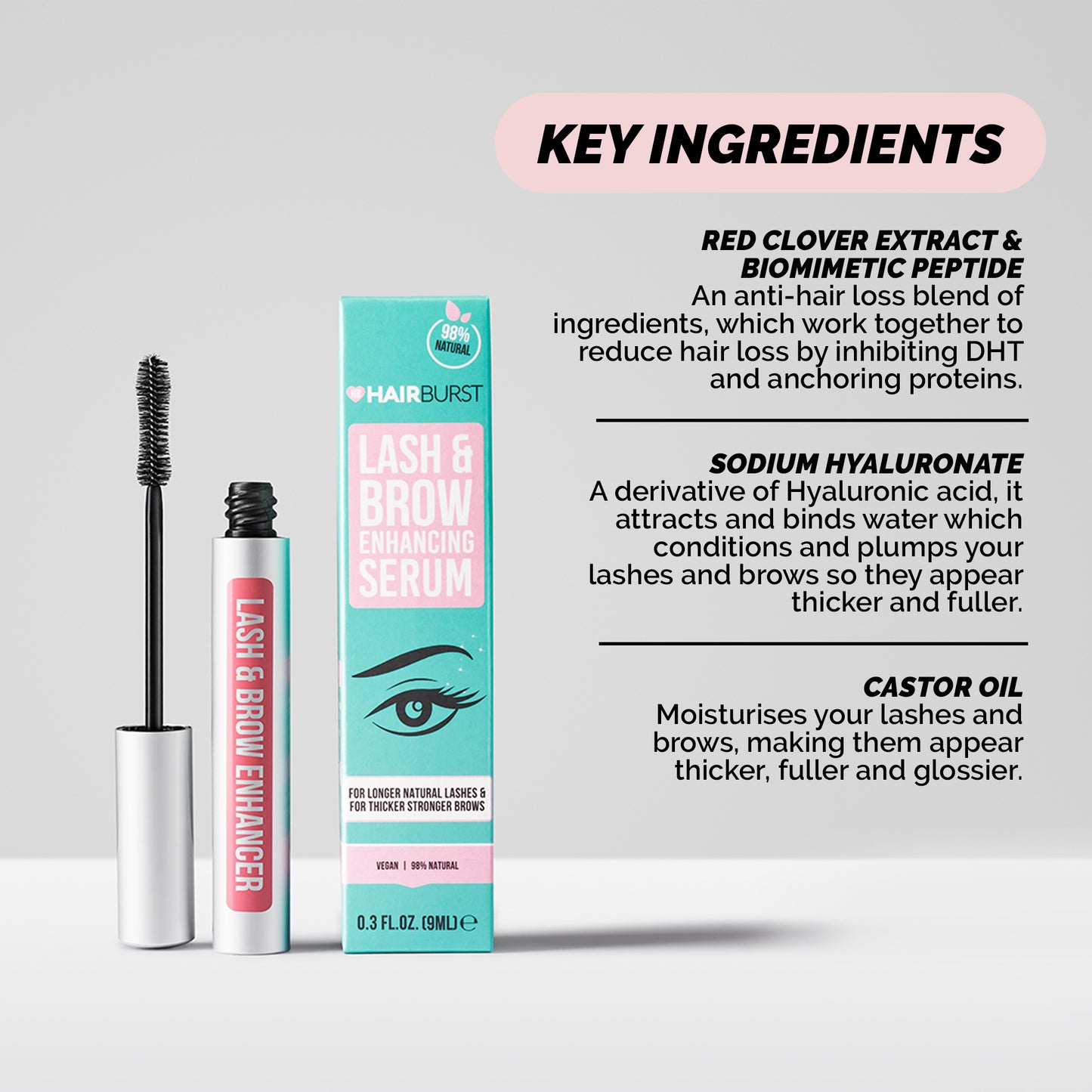 Hairburst Lash & Brow Enhancing Serum 9ml (exp: april 2024)