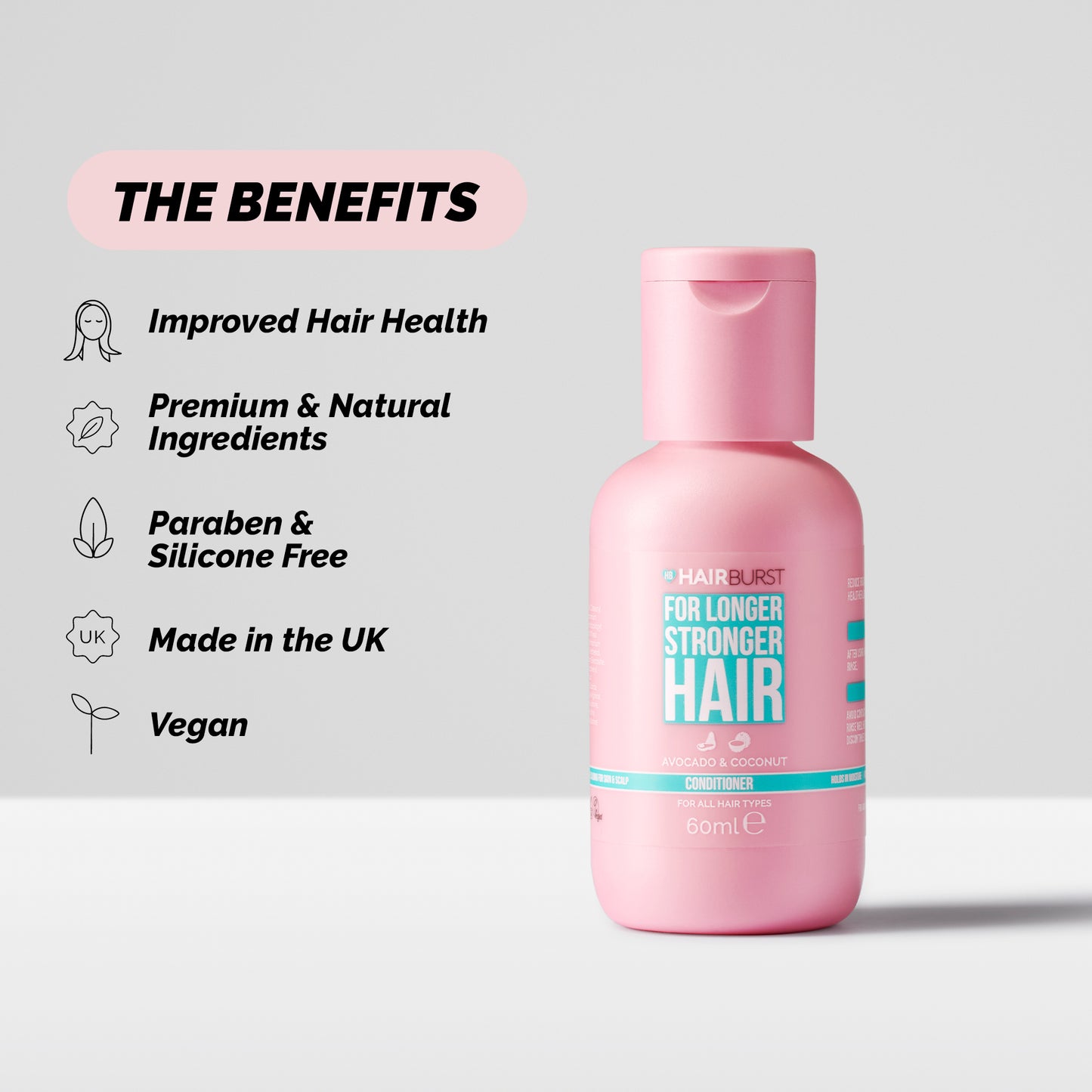 Hairburst Mini Conditioner for Longer, Stronger Hair 60ml (exp: April 2024)