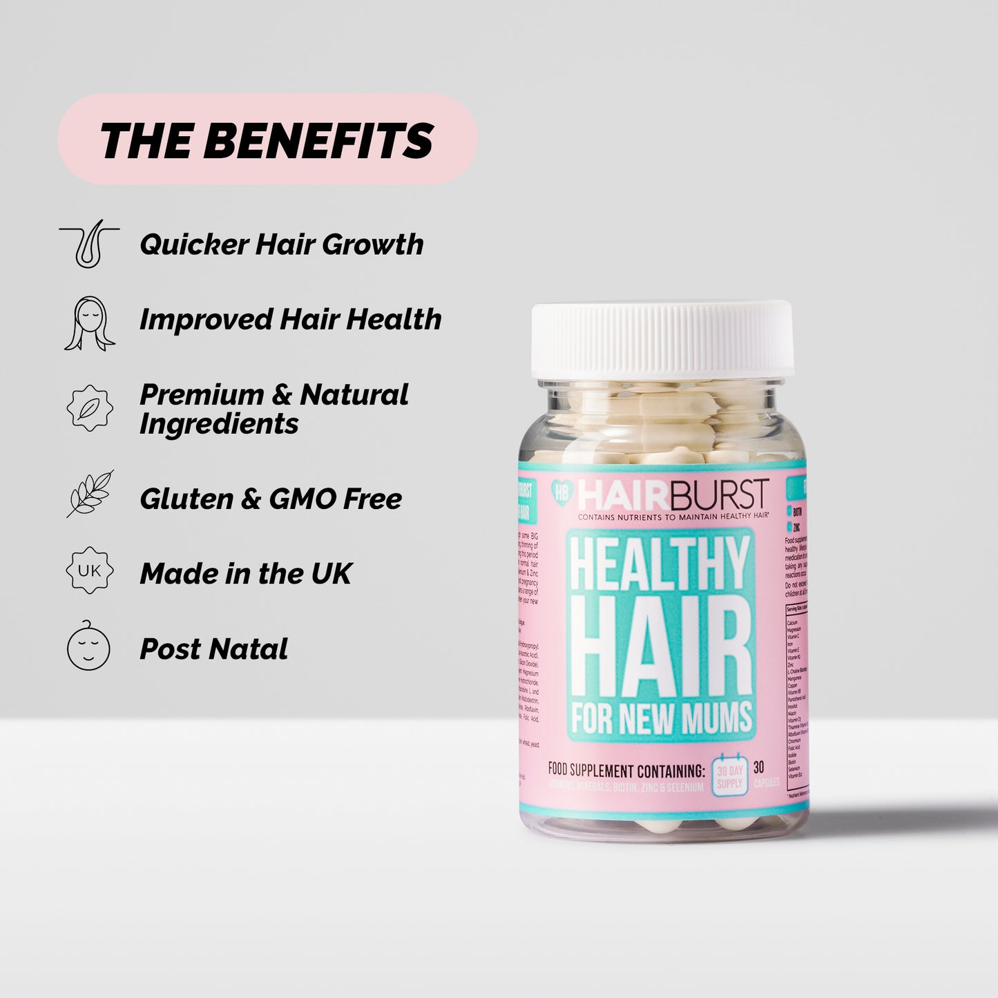 Hairburst NewMums Hair Vitamins (30 capsules) (Exp: June 2024)