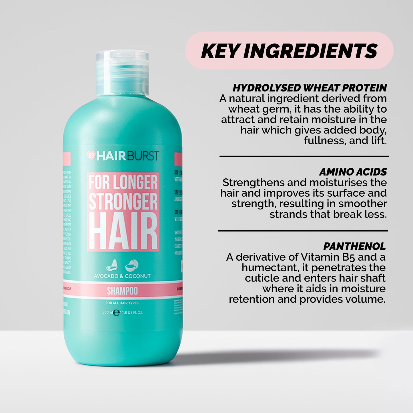 Hairburst Shampoo for Longer, Stronger Hair 350ml