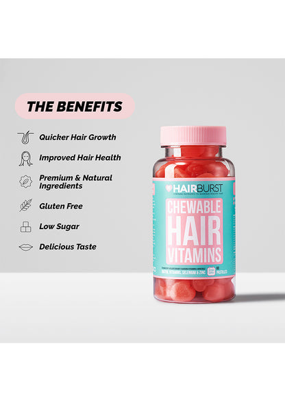 Hairburst Chewable Hair Vitamins (60 gummies) (exp: August 2024)