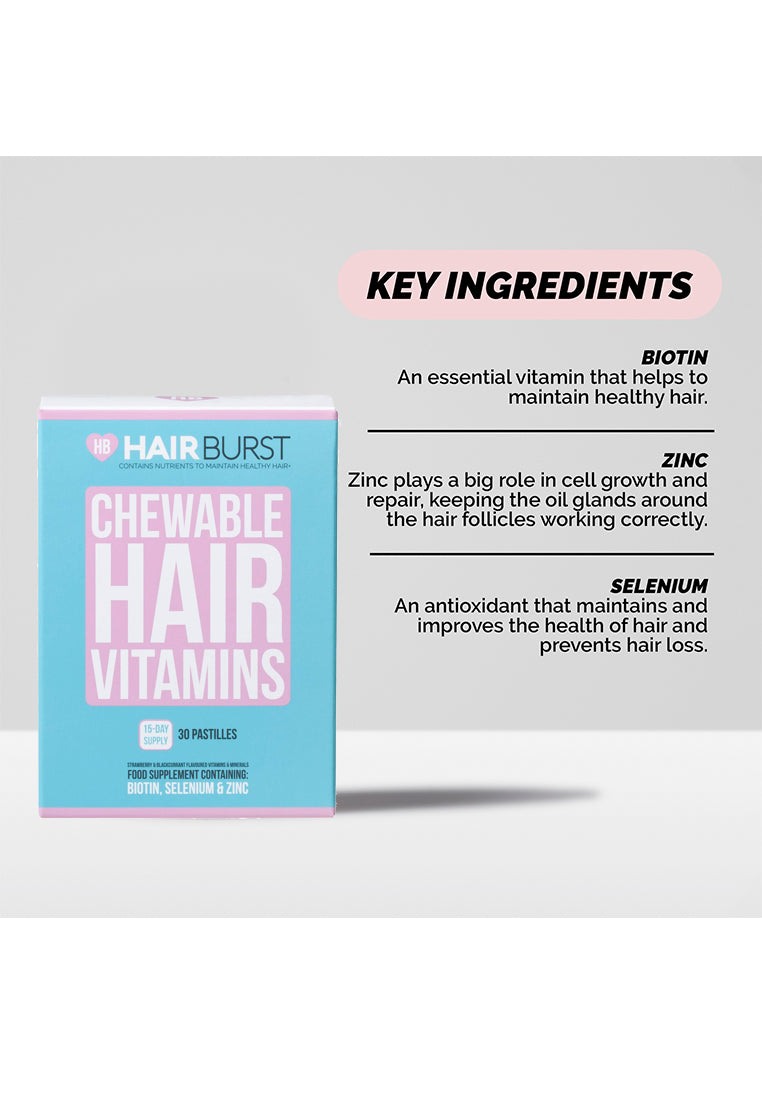 Hairburst Chewable Hair Vitamins (30 gummies)