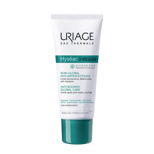 Uriage Hyseac 3-Regul + 40ml Limits Excess Sebum, Eliminate Blackhead for Oily to Combination Skin