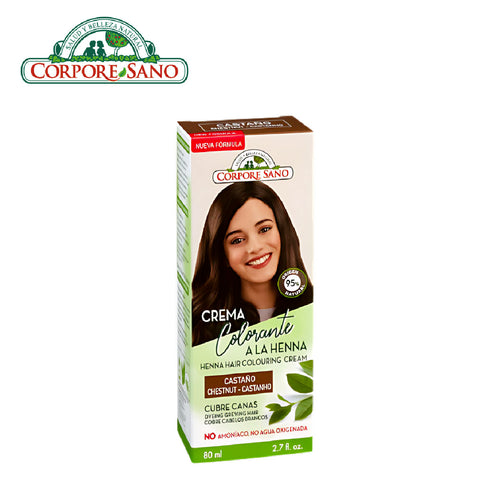 Corpore Sano Henna Colouring Cream - Chestnut 80ml (Exp. Jun 2025)
