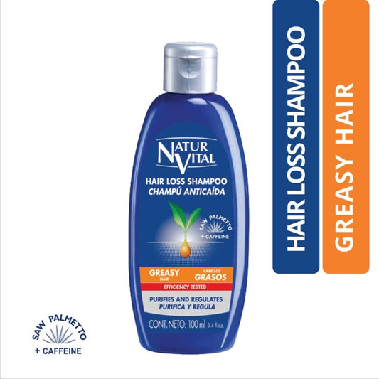 NaturVital Hair Loss Shampoo - Greasy Hair (100ml)
