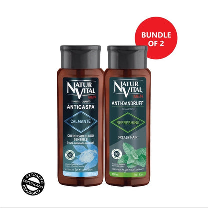 [BUNDLE OF 2] NaturVital Anti Dandruff Shampoo Normal / Greasy / Hair Loss ( 2 x 300ml)