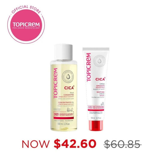 [Bundle] Topicrem Cica Concentrate Oil 100ml + Topicrem Cica Soothing Cream 40ml