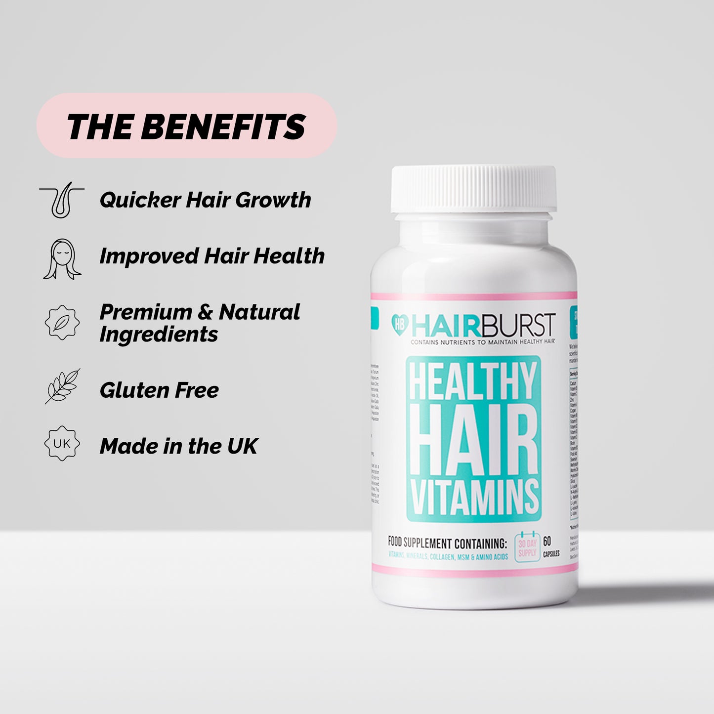 Hairburst Healthy Hair Vitamins (60 capsules) (Exp: July 2024)